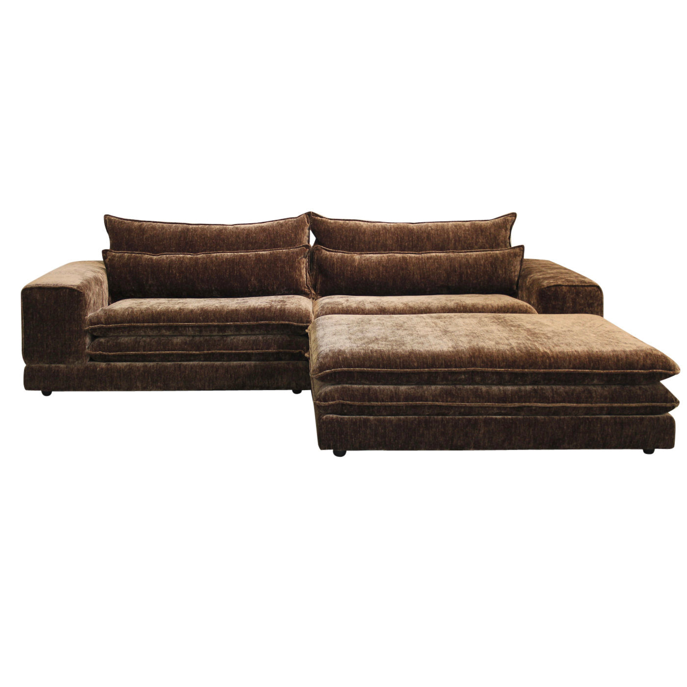 London 3 Seater With Ottoman Sofa Umber