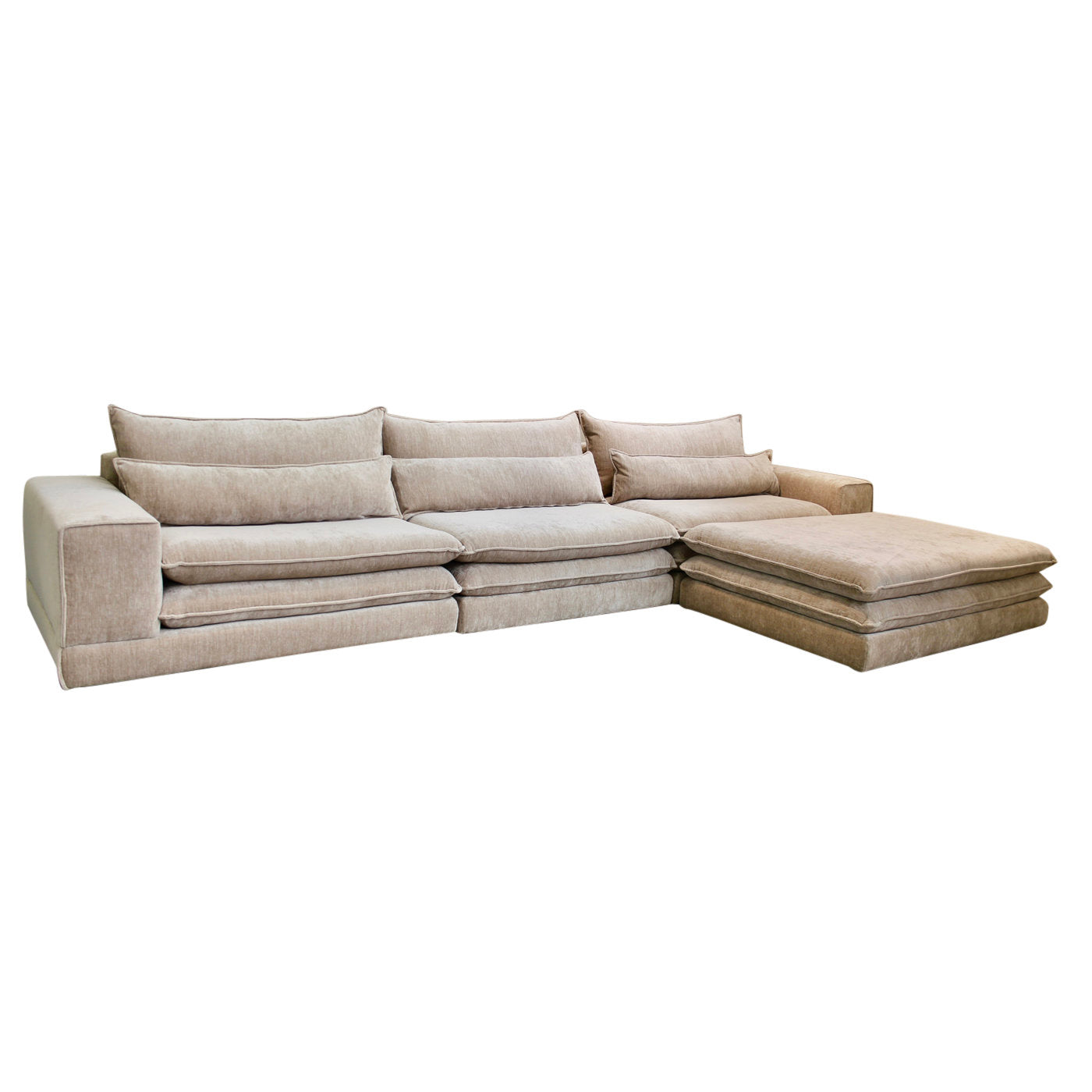 London 6-Zitsbank + Hocker Tan
