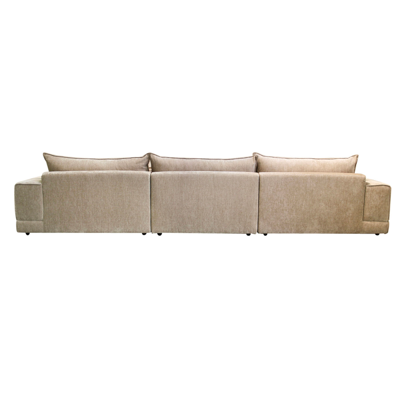 London 6 Seater With Ottoman Sofa Tan
