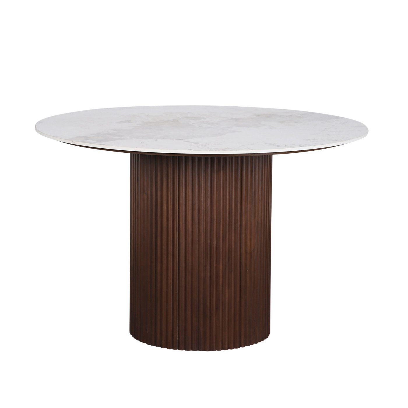 Urban Chique Round Table Ceramic Marble / Walnut Veneer