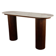 Urban Chique Side Table Ceramic Marble / Walnut Veneer