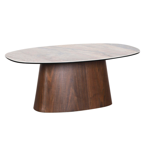 Danish Coffee Table Ceramic Onyx / Walnut Veneer