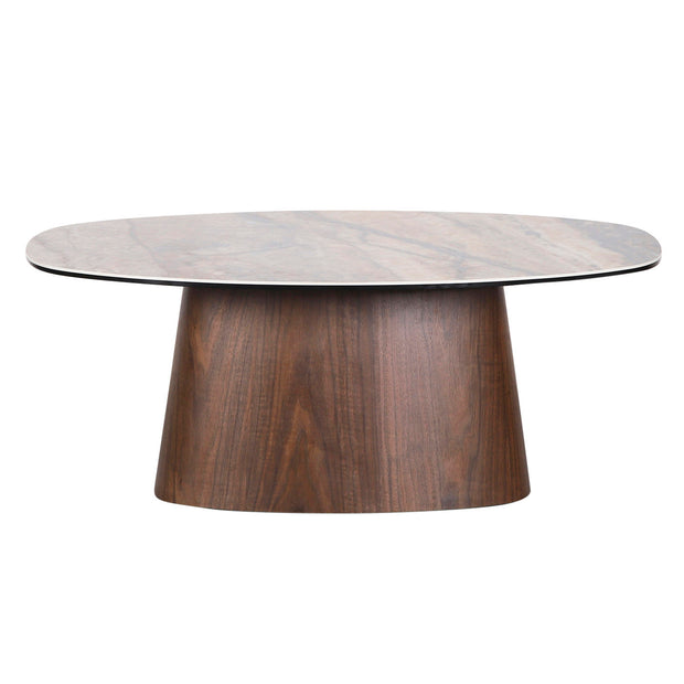 Danish Coffee Table Ceramic Onyx / Walnut Veneer
