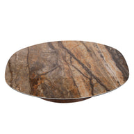 Danish Coffee Table Ceramic Onyx / Walnut Veneer