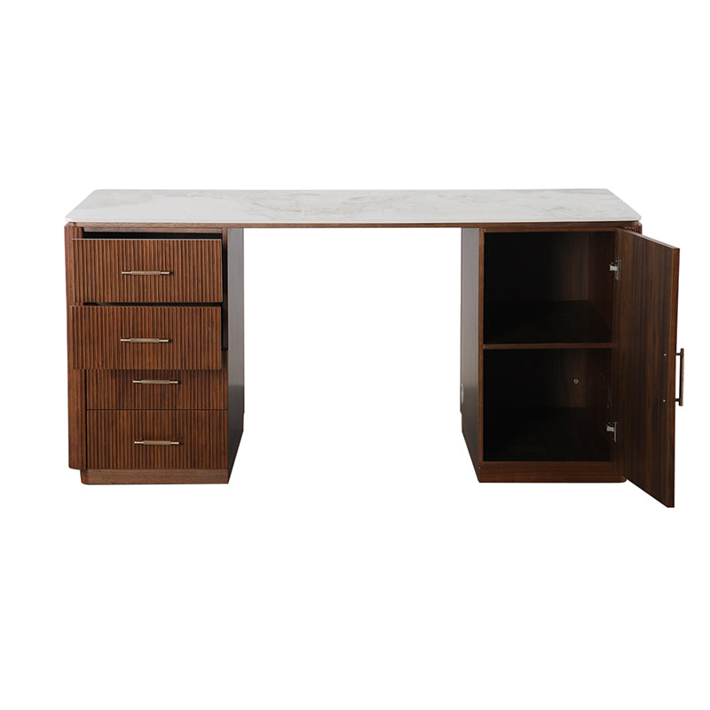 Urban Chique Bureau Ceramic Marble /  Walnut Veneer