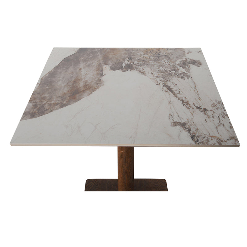 Square Bistro Dining Table Ceramic Marble