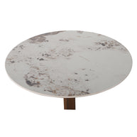 Round Bistro Kitchen Table Ceramic Marble