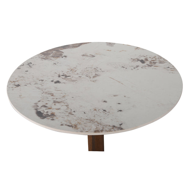 Round Bistro Kitchen Table Ceramic Marble