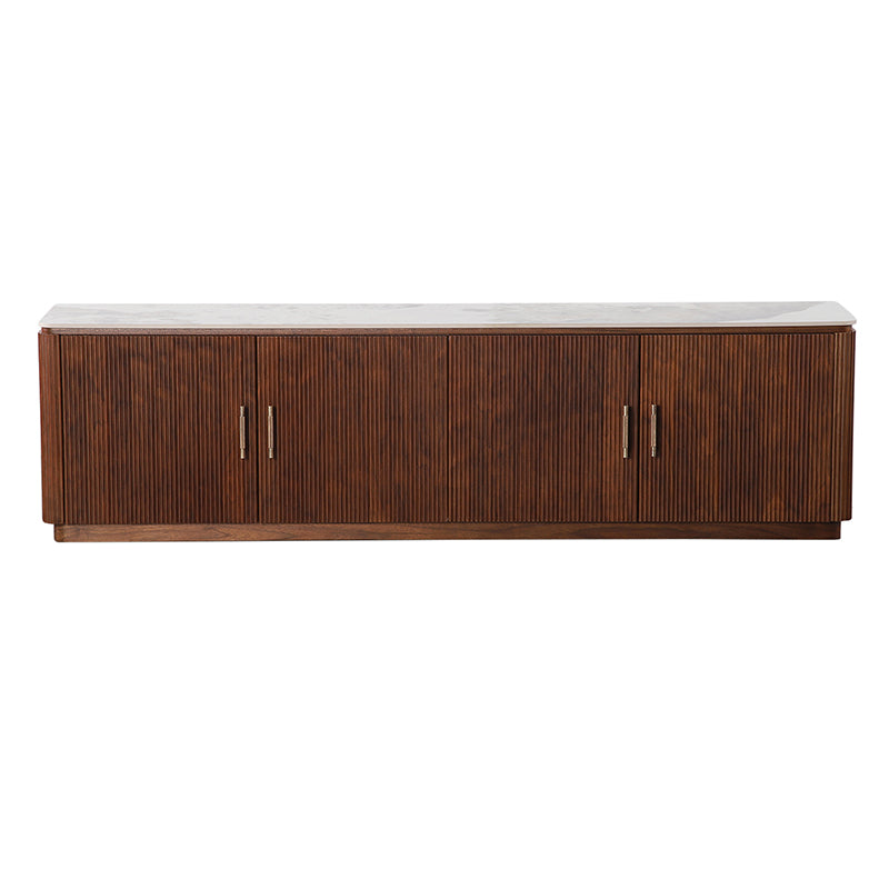 Urban Chique TV Meubel Keramisch Marmer / Walnootfineer