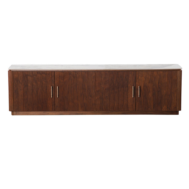 Urban Chique TV Meubel Keramisch Marmer / Walnootfineer