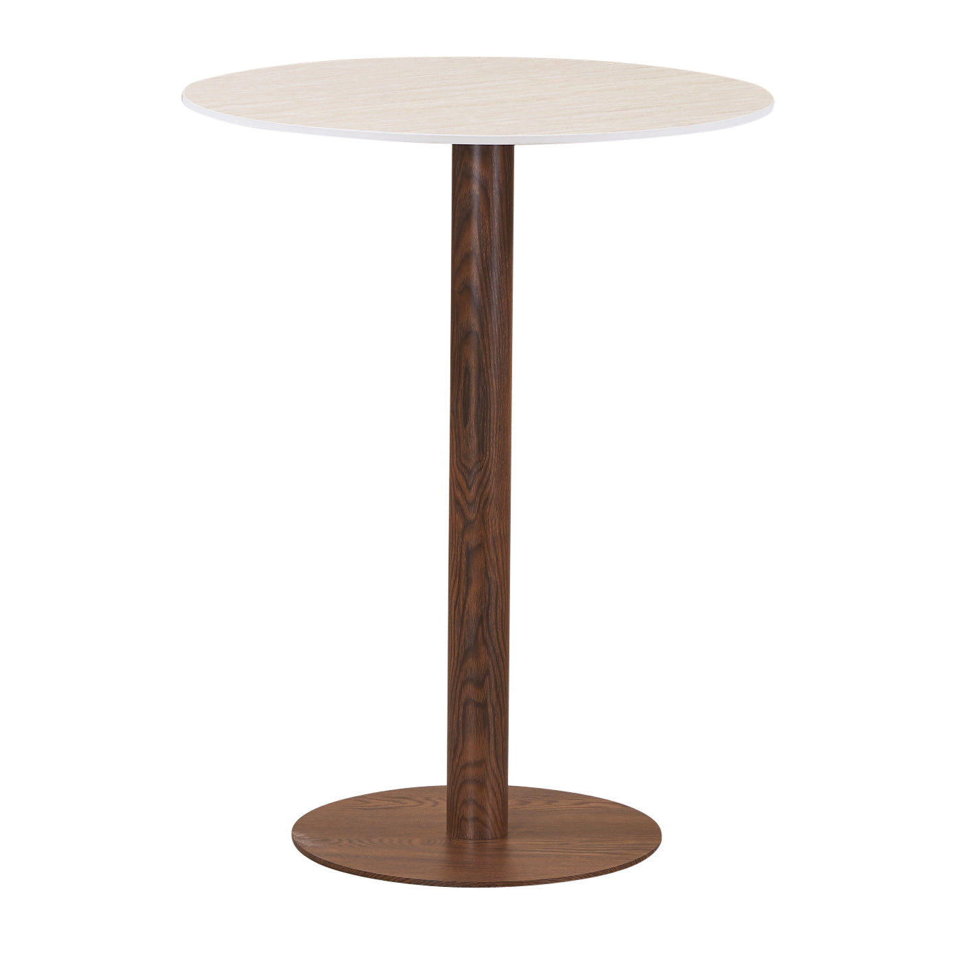 Round Bistro Kitchen Table Ceramic Travertine
