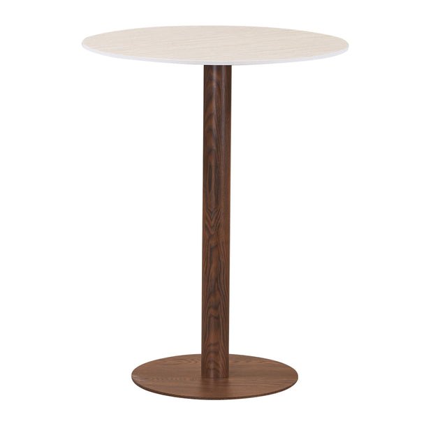 Round Bistro Kitchen Table Ceramic Travertine