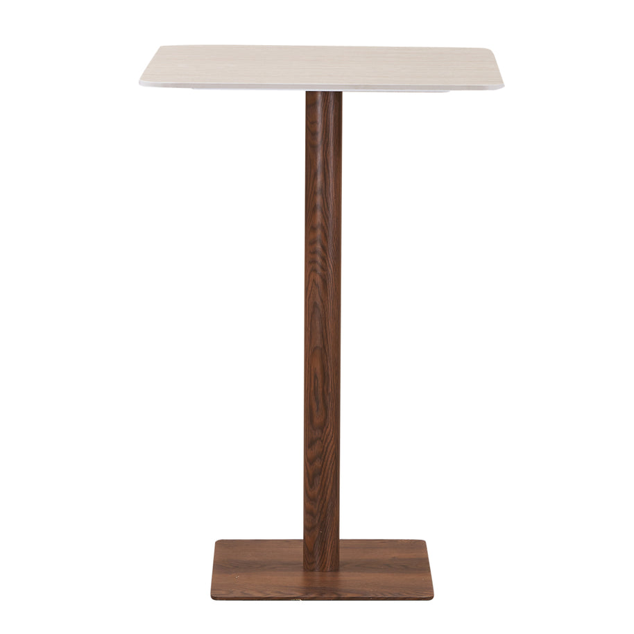 Square Bistro Bar Table Ceramic Travertine