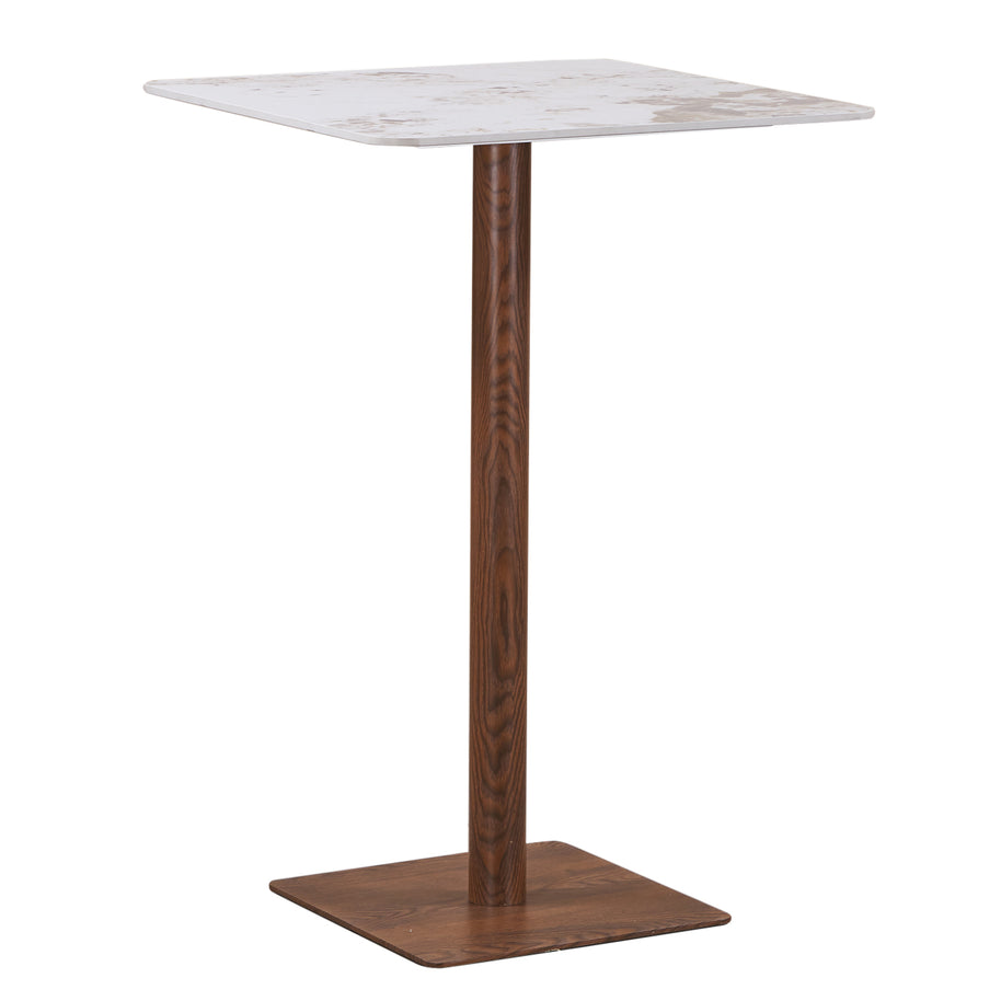 Square Bistro Bar Table Ceramic Marble