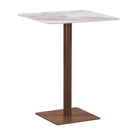 Square Bistro Kitchen Table Ceramic Marble