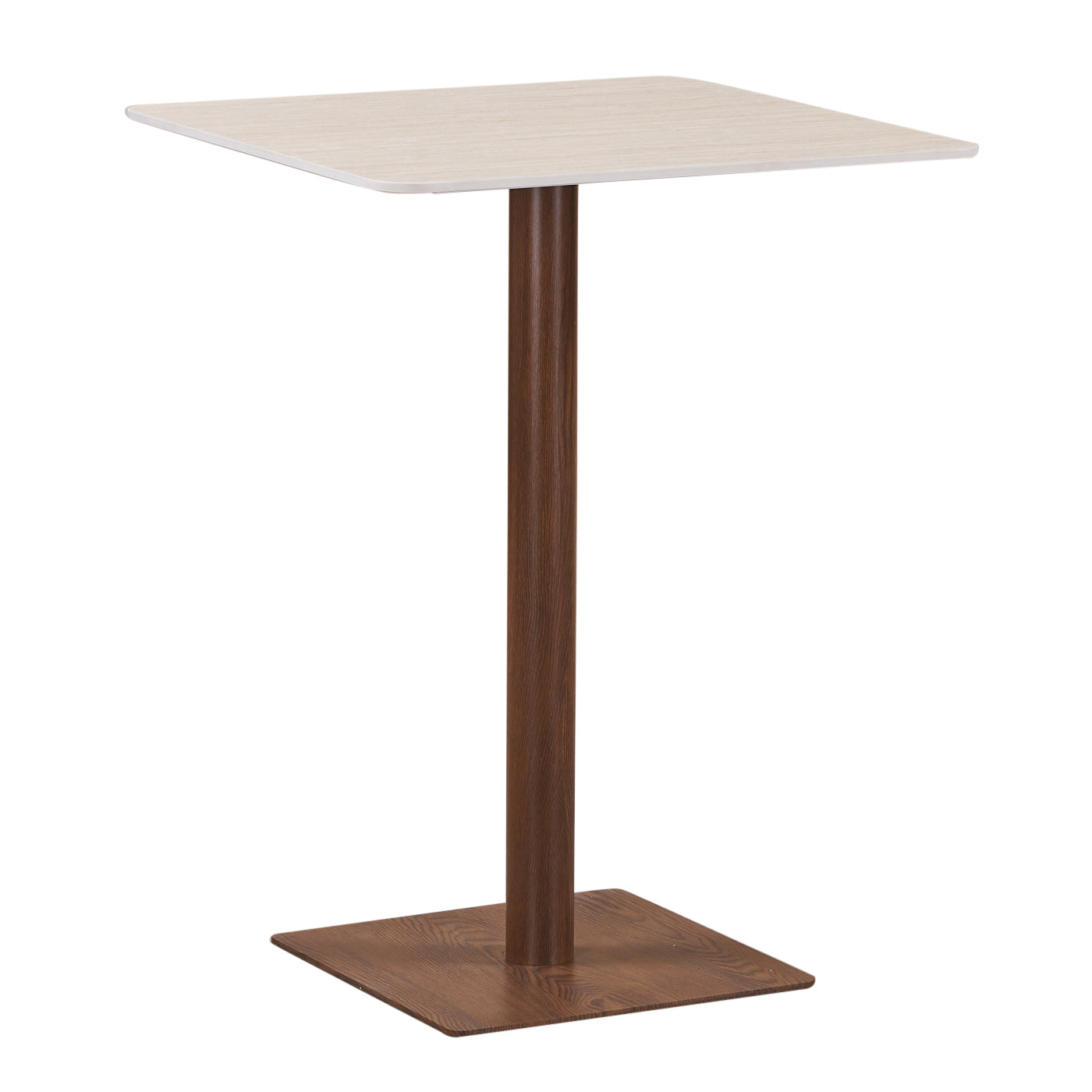 Square Bistro Kitchen Table Ceramic Travertine