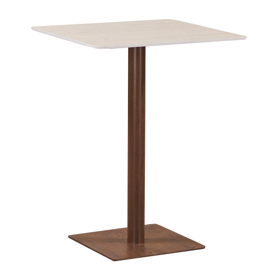 Square Bistro Kitchen Table Ceramic Travertine