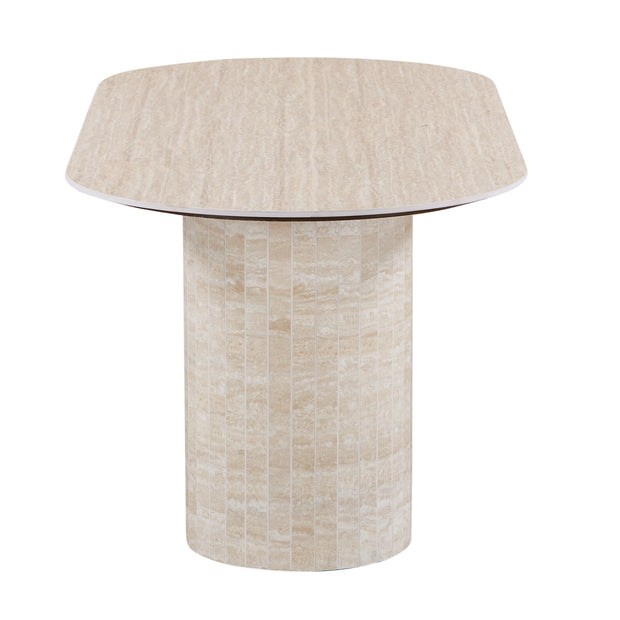 Dubrovnik Dining Table Ceramic Travertine