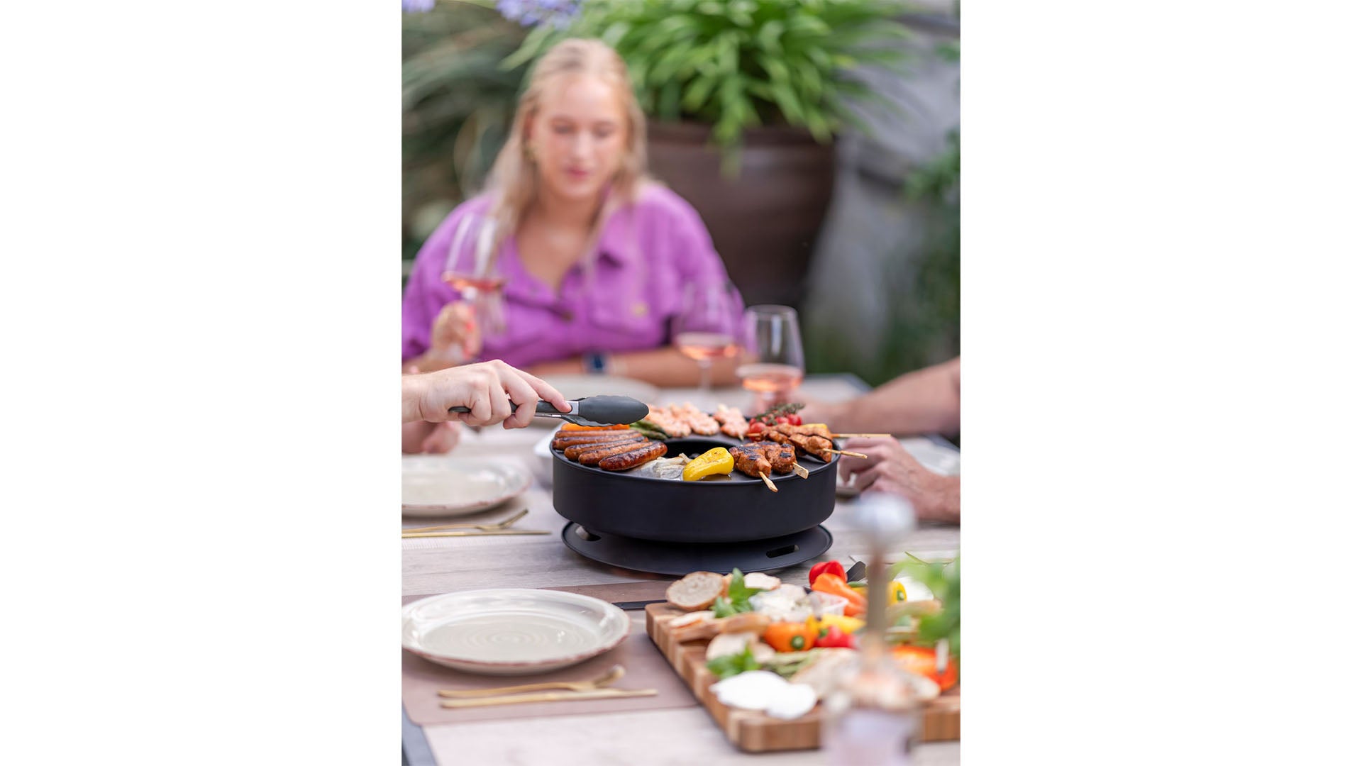Onyx Mesa tafel-vuurschaal/grill zwart