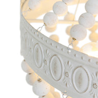 Hanglamp Ella 10191W witte kralenlamp met romantische charme