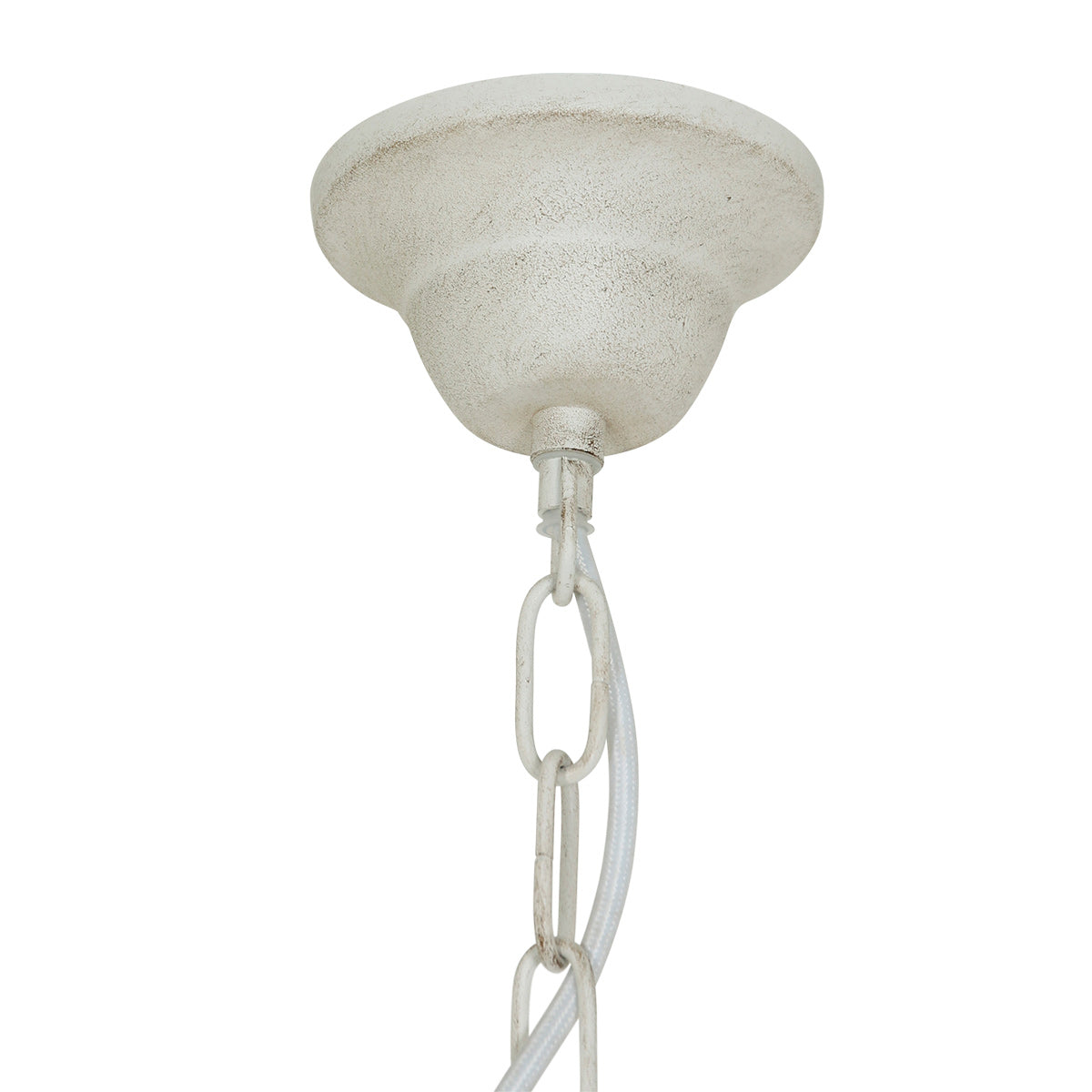Hanglamp Ella 10191W witte kralenlamp met romantische charme