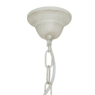 Hanglamp Ella 10191W witte kralenlamp met romantische charme
