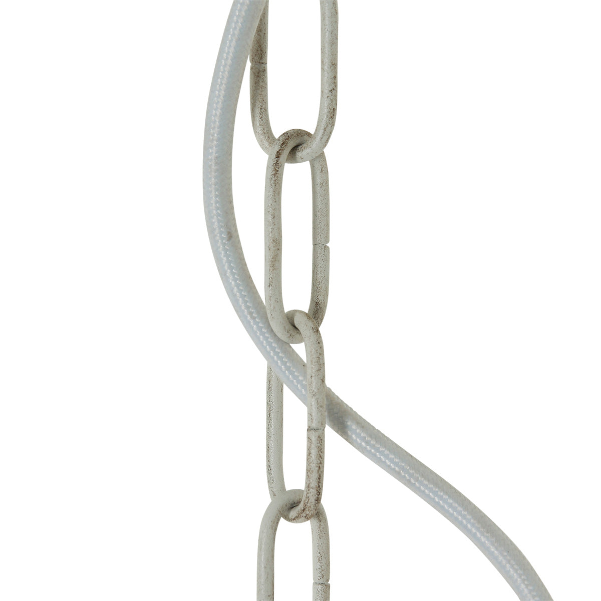 Hanglamp Ella 10191W witte kralenlamp met romantische charme