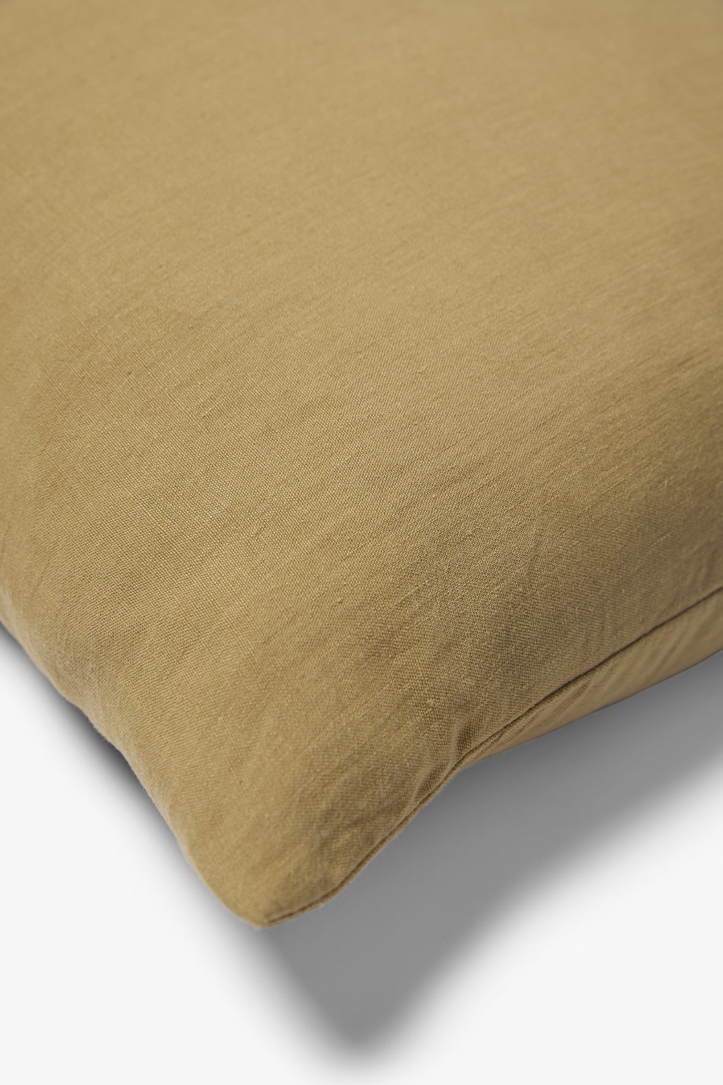 Gewassen 100% linnen kussenhoes Scotty 60 x 40 cm goudbruin