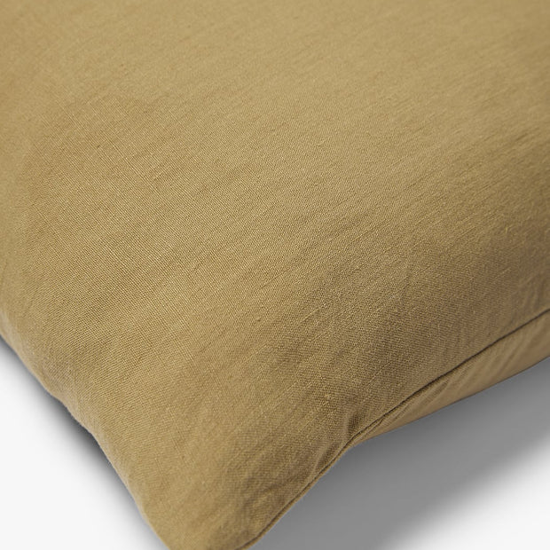 Gewassen 100% linnen kussenhoes Scotty 60 x 40 cm goudbruin
