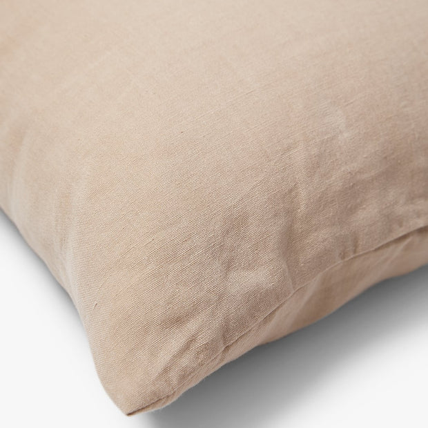 Gewassen 100% linnen kussensloop Scotty 60x40 cm nude