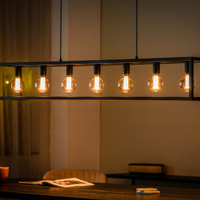 Hanglamp, 7-lichts, H340, zwart