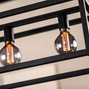 Hanglamp, 7-lichts, H340, zwart