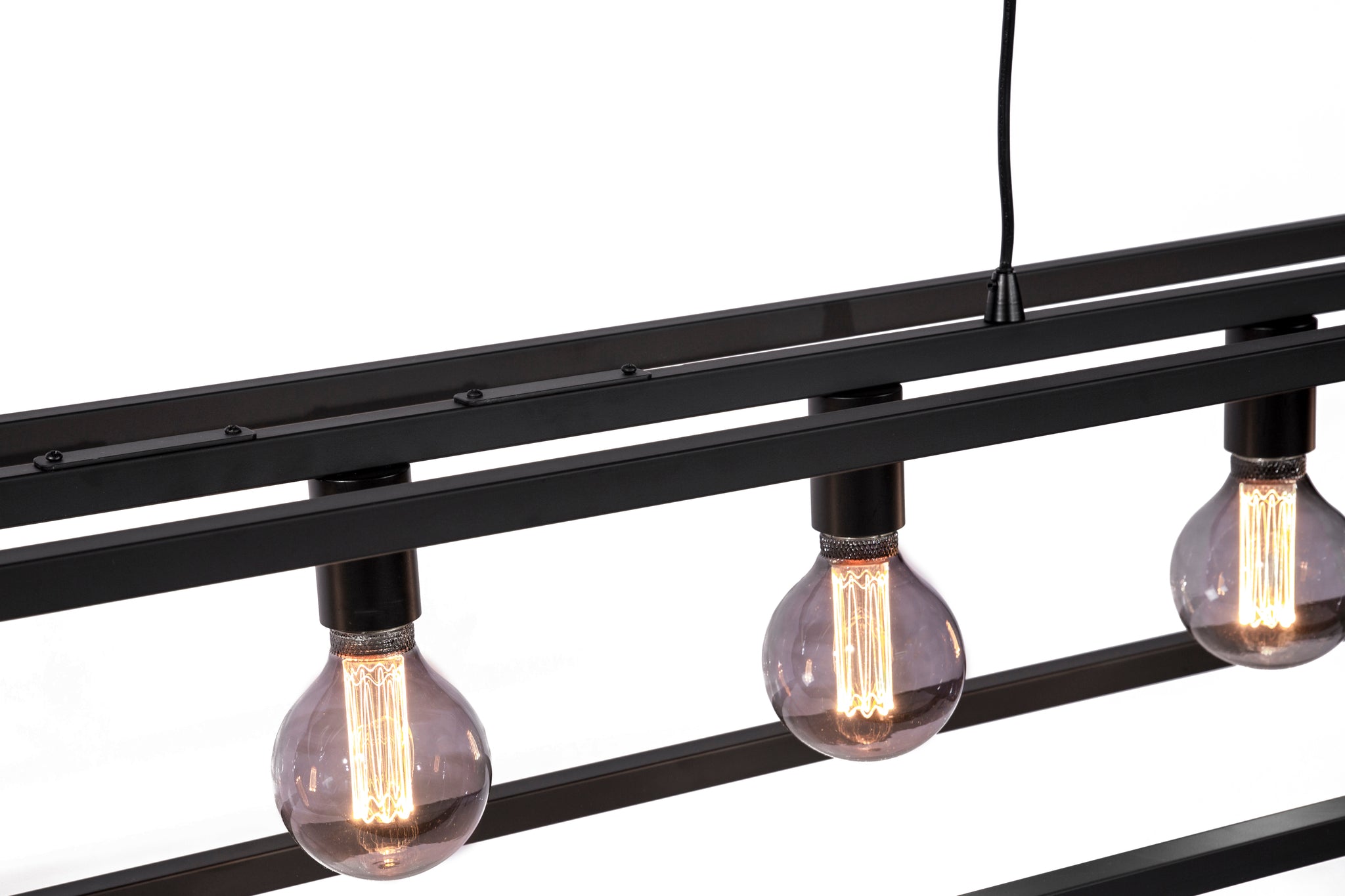 Hanglamp, 7-lichts, H340, zwart