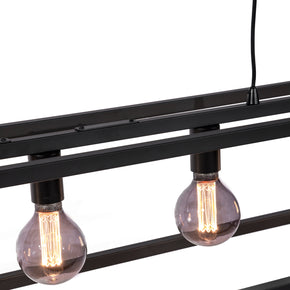 Hanglamp, 7-lichts, H340, zwart
