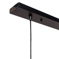 Hanglamp, 7-lichts, H340, zwart