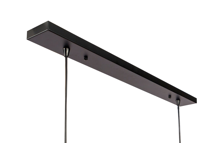 Hanglamp, 7-lichts, H340, zwart