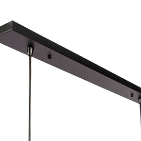 Hanglamp, 7-lichts, H340, zwart