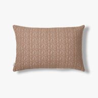 Tweekleurige zachte gequilte sierkussenhoes Olivia 60x40 cm bruin-ecru