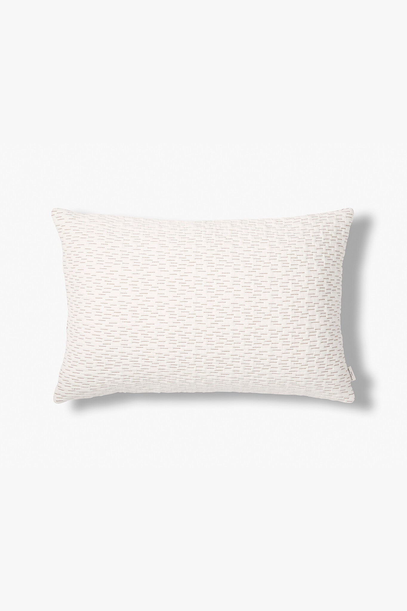 Tweekleurige zachte gequilte sierkussenhoes Olivia 60x40 cm bruin-ecru