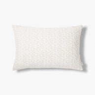 Tweekleurige zachte gequilte sierkussenhoes Olivia 60x40 cm bruin-ecru