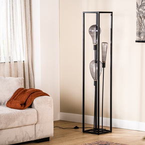 Vloerlamp, 3-lichts, V340 zwart