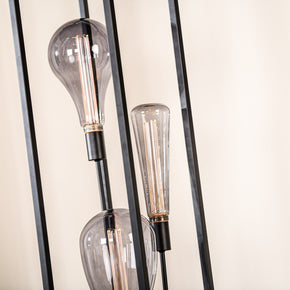 Vloerlamp, 3-lichts, V340 zwart