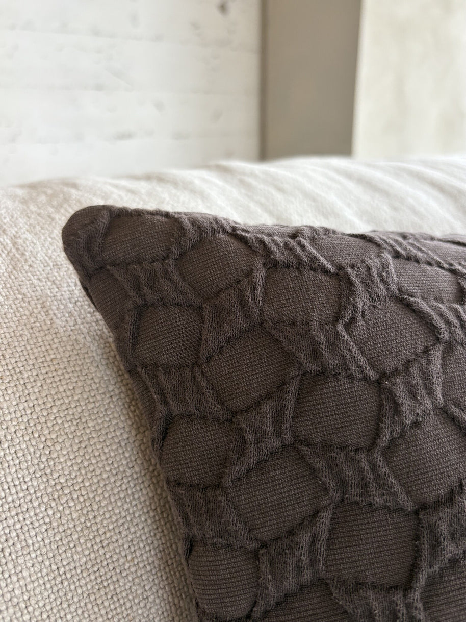 Jacquard biologisch katoenen sierkussenhoes Ella 50x50 cm