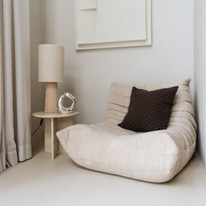 Jacquard biologisch katoenen sierkussenhoes Ella 50x50 cm