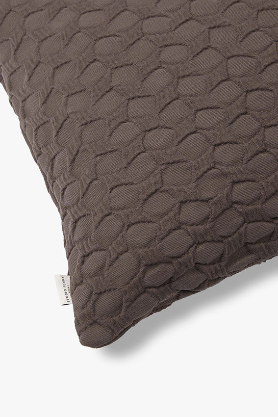 Jacquard biologisch katoenen sierkussenhoes Ella 50x50 cm