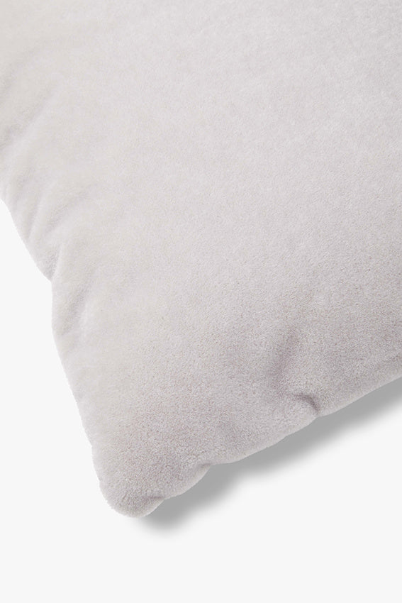 Luxe mohair sierkussenhoes Amy mistgrijs 50x50 cm