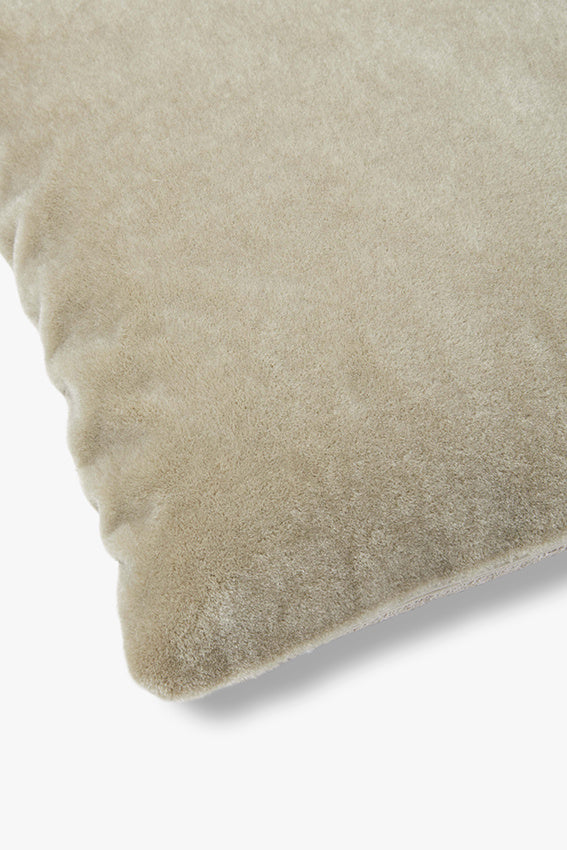 Luxe mohair sierkussenhoes Amy saliegroen 50x50 cm