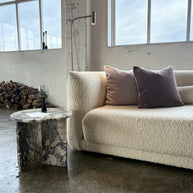 Luxe mohair sierkussenhoes Amy aubergine 50x50 cm