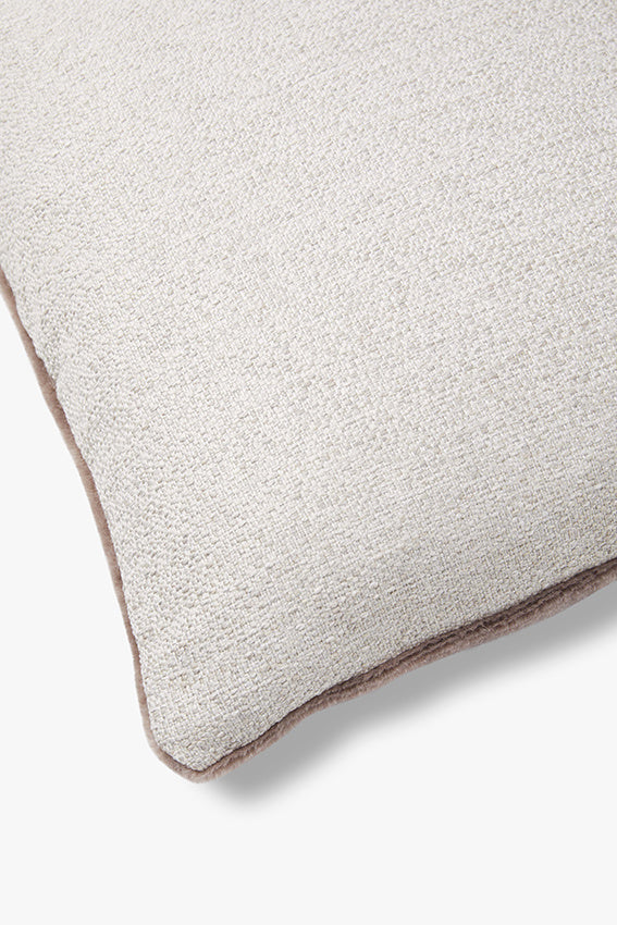 Luxe mohair sierkussenhoes Amy aubergine 50x50 cm