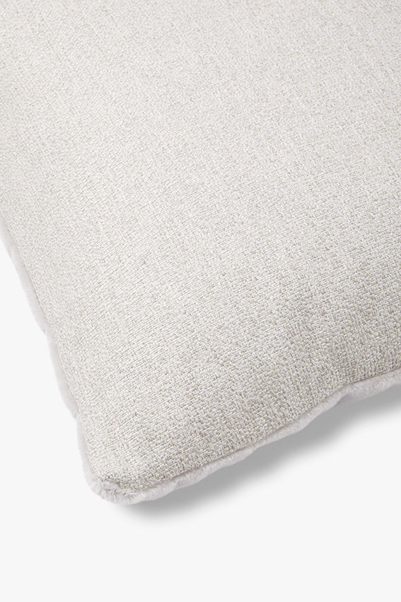 Luxe mohair sierkussenhoes Amy mistgrijs 50x30 cm